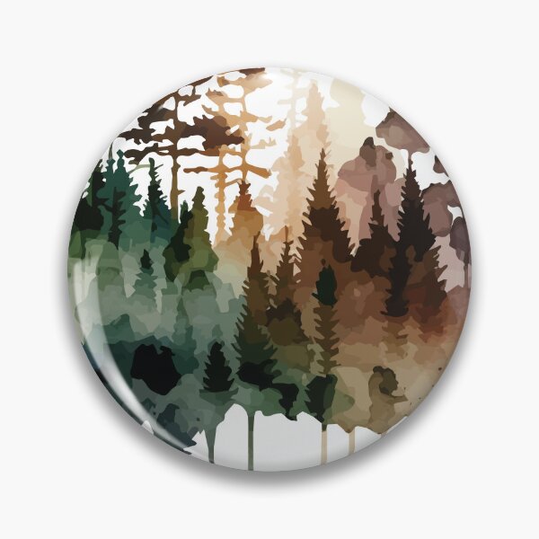Item preview, A Dark Forest in Drippy paint - Watercolor Trees and Leaves designed and sold by GVRDesign.