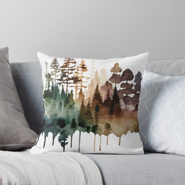 Item preview, A Dark Forest in Drippy paint - Watercolor Trees and Leaves designed and sold by GVRDesign.