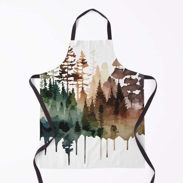 Item preview, A Dark Forest in Drippy paint - Watercolor Trees and Leaves designed and sold by GVRDesign.