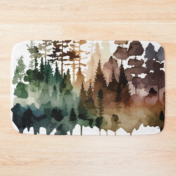 Item preview, A Dark Forest in Drippy paint - Watercolor Trees and Leaves designed and sold by GVRDesign.