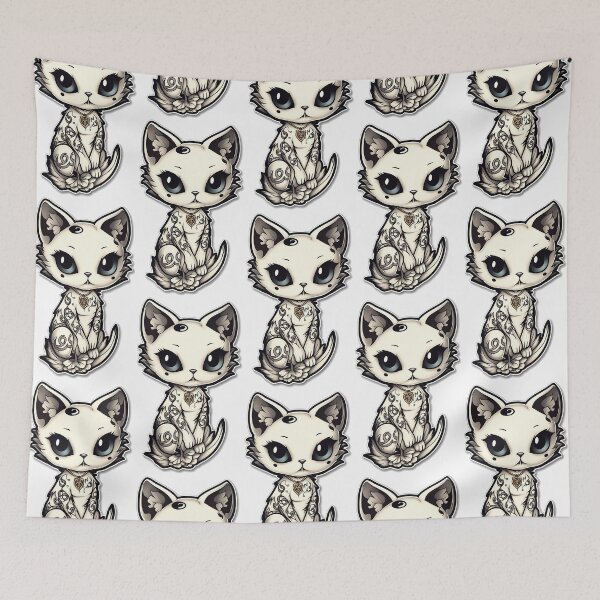 Item preview, Cute cat, your new feline friend and cat fashion accessory! designed and sold by CragGrimVisions.