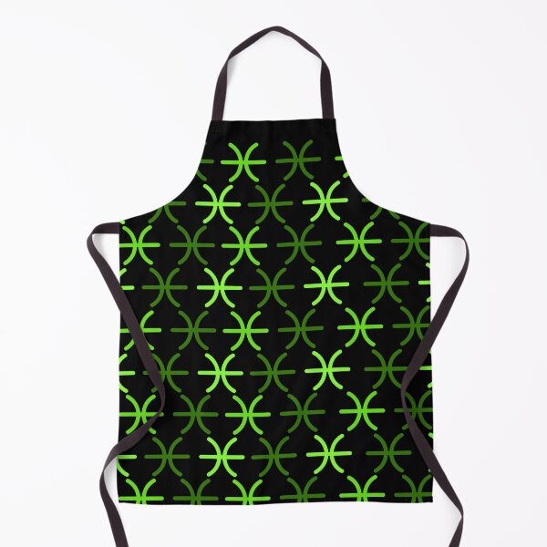 Item preview, Neon green pisces sign, astrology zodiac symbol black background designed and sold by Stéphane Thirion.
