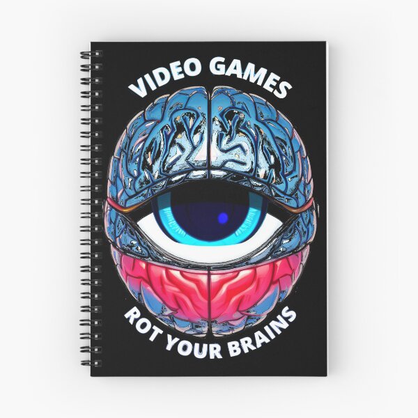 Item preview, Video games rot your brains  designed and sold by Tw1nsAIArt.