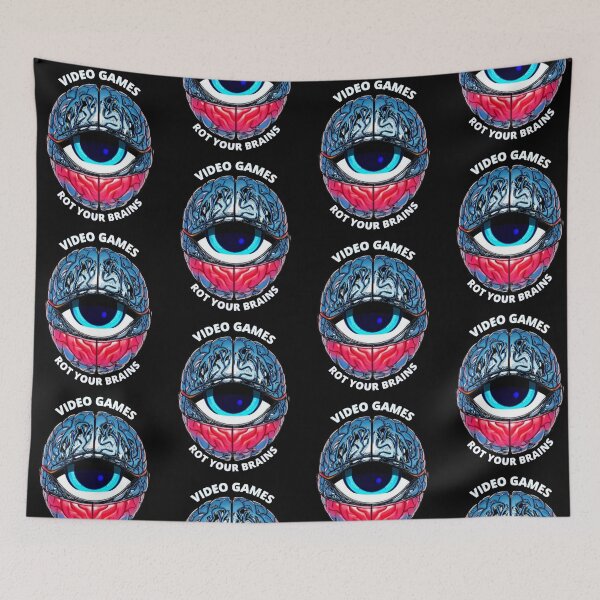 Item preview, Video games rot your brains  designed and sold by Tw1nsAIArt.