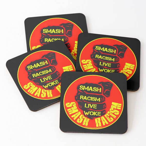 Item preview, PMD00804 Progressive Movement Designs Live Woke Smash Racism protest fist design shows you are woke and support progressive goals for Democrats Independents and Bernie Sanders supporters designed and sold by ProgressiveLeft.