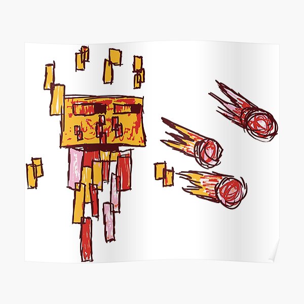 Minecraft Blaze Posters Redbubble - goth blaze roblox