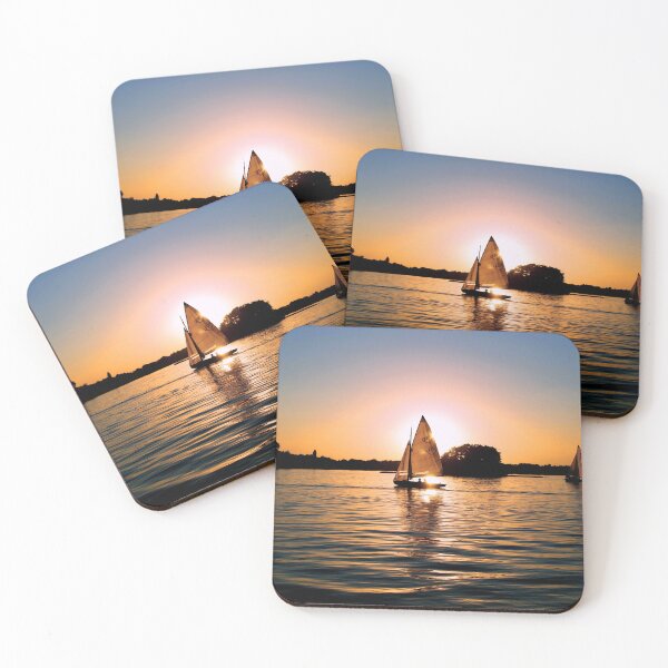 Item preview, MARTIME #44 - Twin Sailboats Backlit by Sunrise/Sunset designed and sold by DEL-Productions.