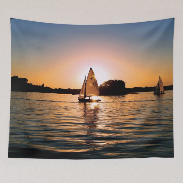 Item preview, MARTIME #44 - Twin Sailboats Backlit by Sunrise/Sunset designed and sold by DEL-Productions.