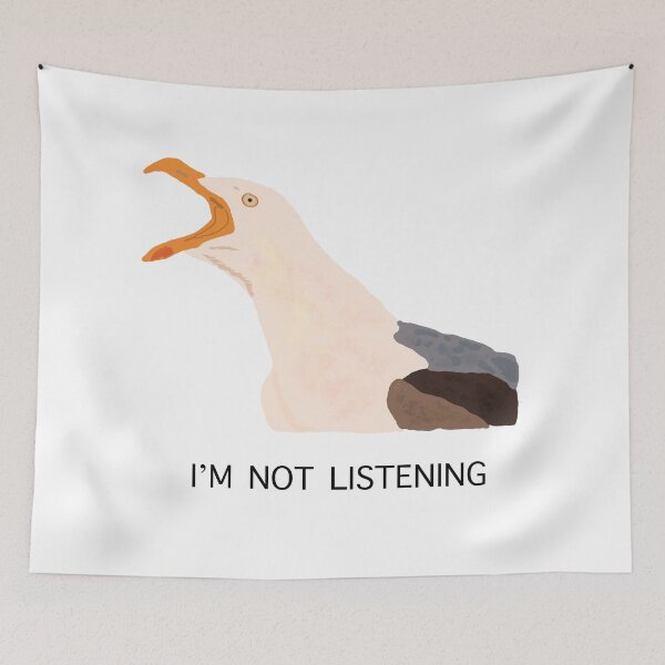 Item preview, Funny seagull  designed and sold by tinasartspace.
