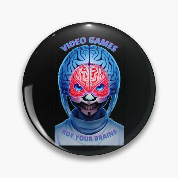Item preview, Video games rot your brains  designed and sold by Tw1nsAIArt.