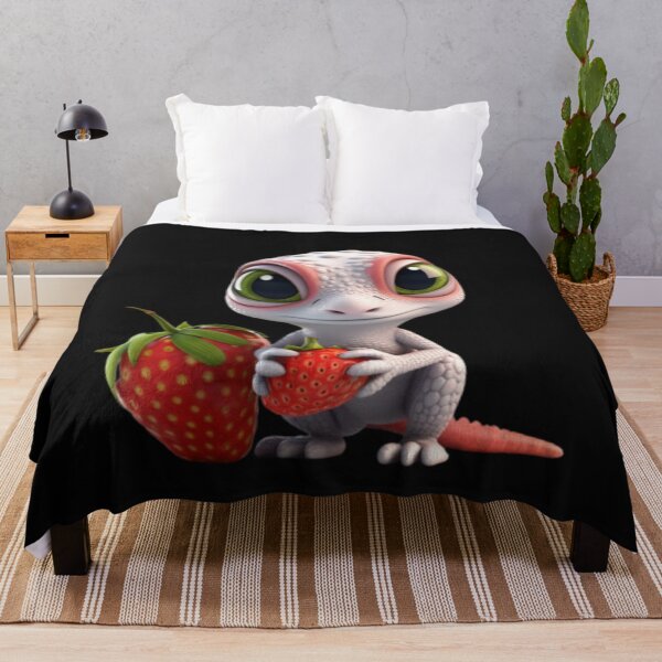 Item preview, Sweet Gecko with Strawberries designed and sold by CRAZY&ART.