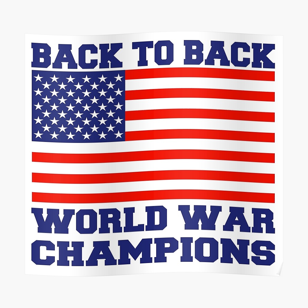 Back To Back World War Champions Sticker By Flipper42 Redbubble