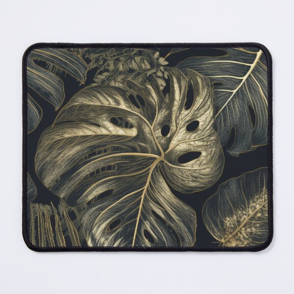 Item preview, Chalk Tropical Leafs - Luxury Pattern - Monstera - Exotic Digital Patterns - Gold Pattern - Dark and Gold designed and sold by Digital Den Goodies.