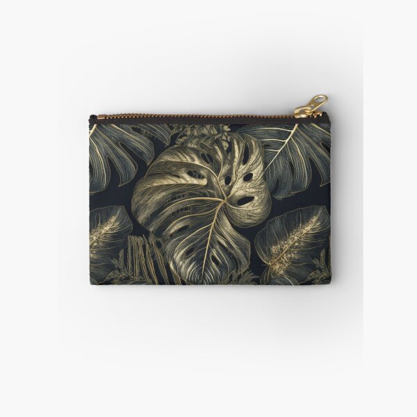 Item preview, Chalk Tropical Leafs - Luxury Pattern - Monstera - Exotic Digital Patterns - Gold Pattern - Dark and Gold designed and sold by Digital Den Goodies.
