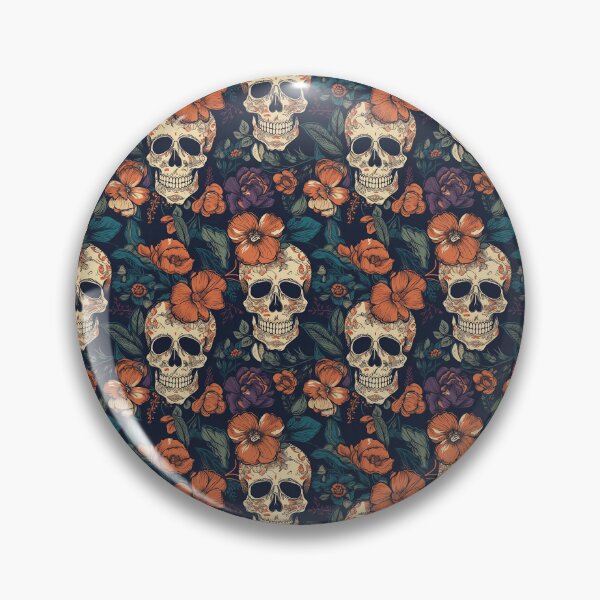Item preview, Flowers skull designed and sold by CherryBlueberry.