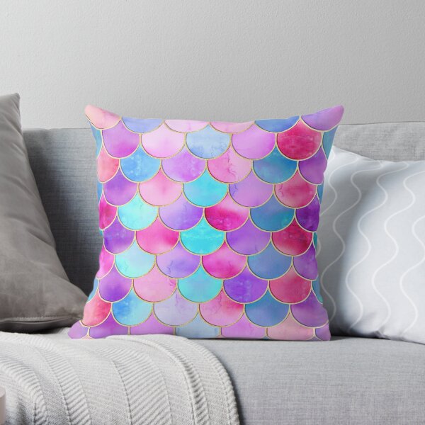 Pink shop mermaid pillow