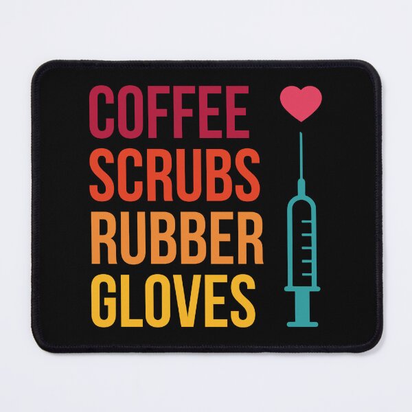 Item preview, coffee scrubs and rubber gloves designed and sold by AuthenticKick.