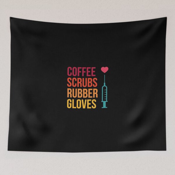 Item preview, coffee scrubs and rubber gloves designed and sold by AuthenticKick.