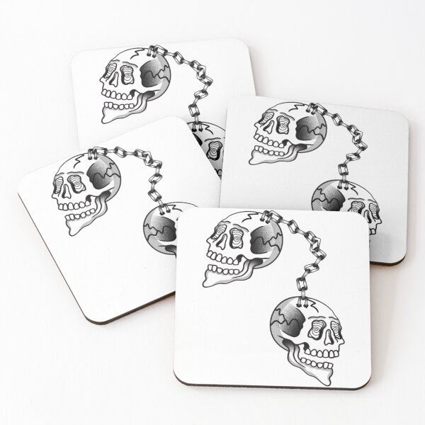Item preview, Traditional Tattoo Inspired Chained Skulls  designed and sold by gabbynrodriguez.
