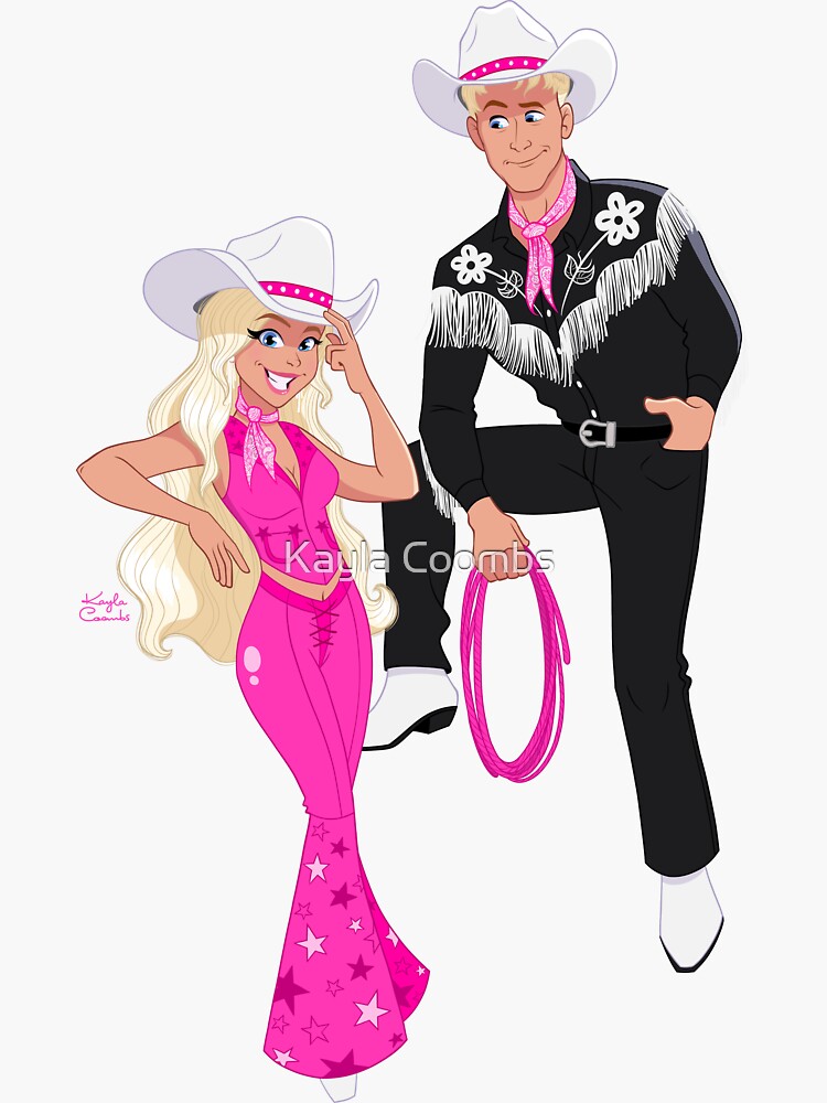Babs & Ken Cowboy Sticker for Sale by Kayla Coombs