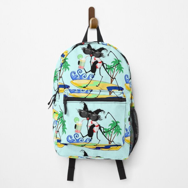 Item preview, Cat Funny and Silly Character Summer Fun surfing on waves designed and sold by BluedarkArt.