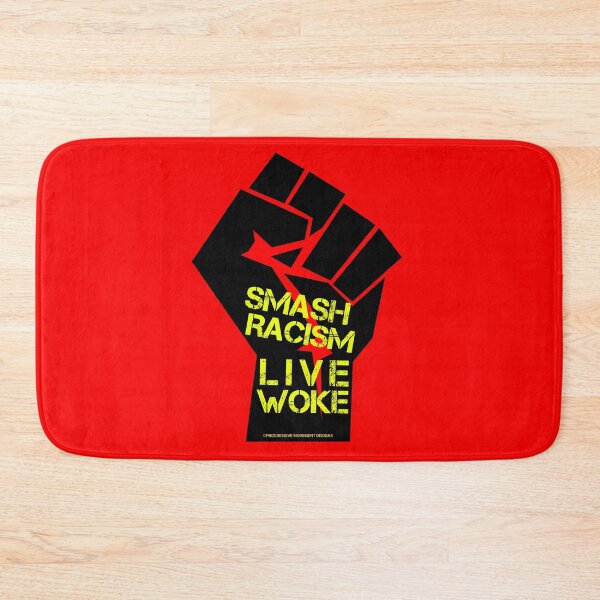 Artikelvorschau, PMD00807 Progressive Movement Designs Live Woke Smash Racism Das schwarze Protestfaust-Design zeigt, dass Sie aufgewacht sind und progressive Ziele für unabhängige Demokraten und Anhänger von Bernie Sanders unterstützen. entworfen und verkauft von ProgressiveLeft.