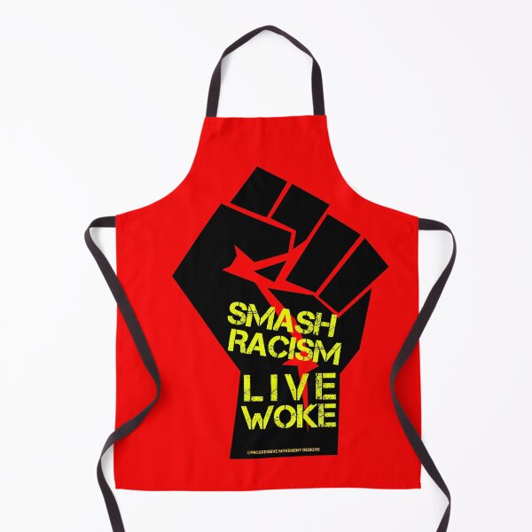 Artikelvorschau, PMD00807 Progressive Movement Designs Live Woke Smash Racism Das schwarze Protestfaust-Design zeigt, dass Sie aufgewacht sind und progressive Ziele für unabhängige Demokraten und Anhänger von Bernie Sanders unterstützen. entworfen und verkauft von ProgressiveLeft.