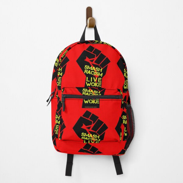 Item preview, PMD00807 Progressive Movement Designs Live Woke Smash Racism black protest fist design shows you are woke and support progressive goals for Democrats Independents and Bernie Sanders supporters designed and sold by ProgressiveLeft.