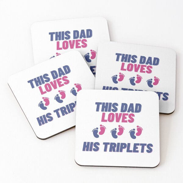 Item preview, This Dad Loves His Triplets Print designed and sold by HonnayLabs.