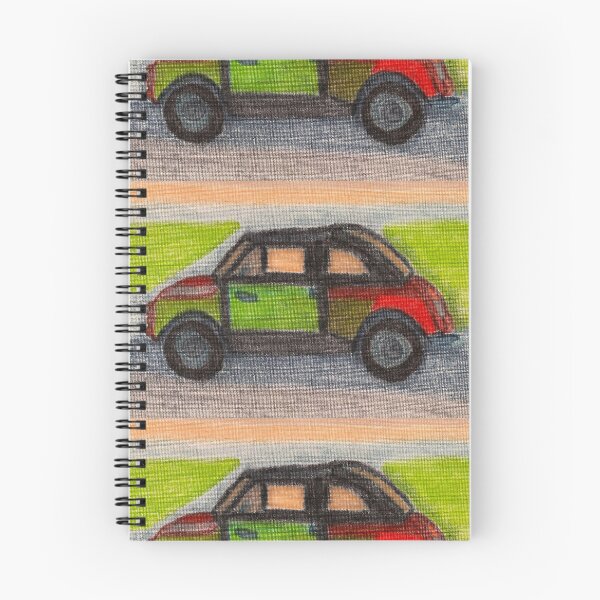 Item preview, Italian Car Fiat in Green and Red with Grassy Background designed and sold by PodmenikArt.