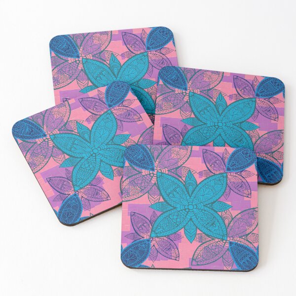 Item preview, Flower Mandala Blue and Pink designed and sold by MitaDreamDesign.