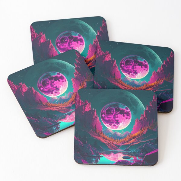 Item preview, Moonlit Mountain Explosion: Psychedelic Cyberpunk Design designed and sold by Krystmiks.