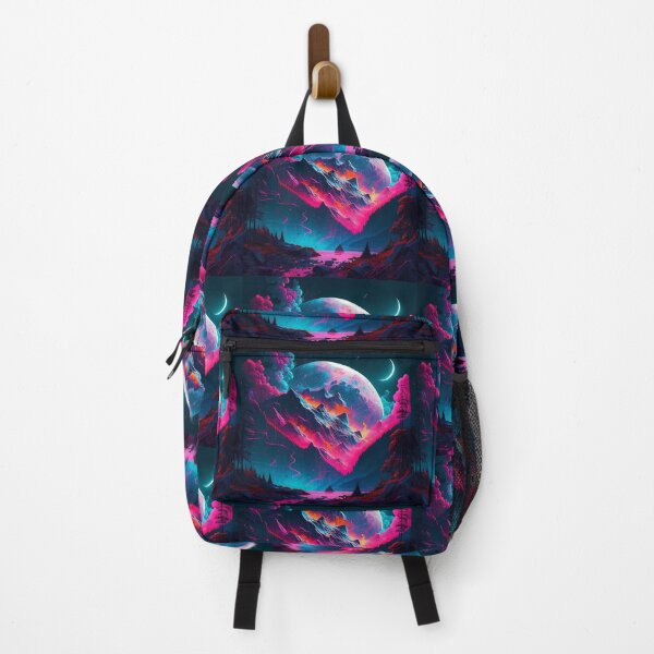 Item preview, Moonlit Mountain Explosion: Psychedelic Cyberpunk Design designed and sold by Krystmiks.