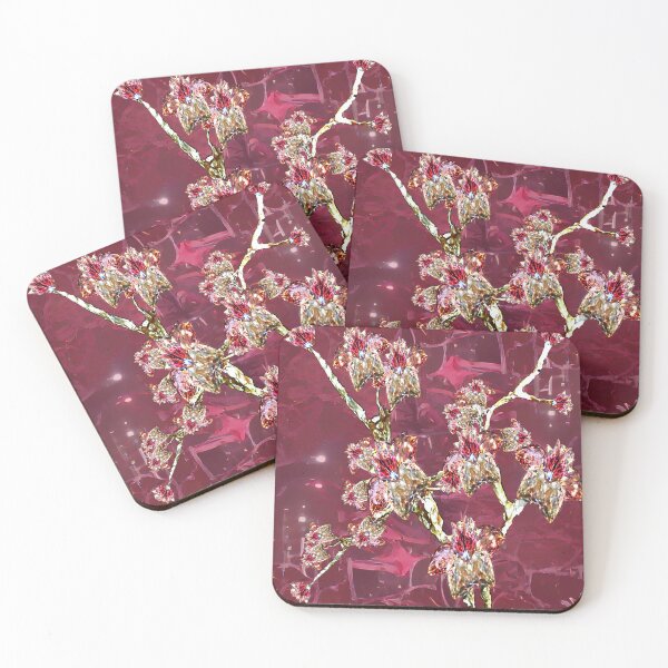 Item preview, Viva Magenta, sakura, crystal flowers, designed and sold by Maria Mihailova.