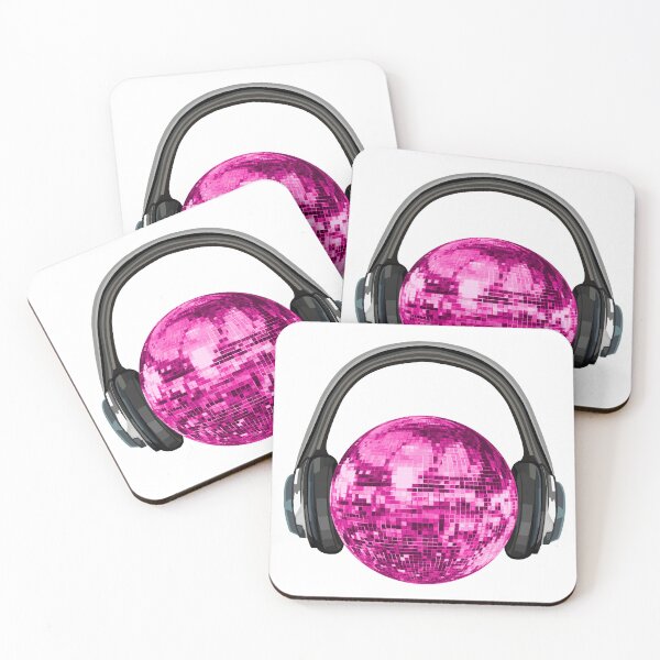 Item preview, Bola de discoteca rosa con auriculares designed and sold by Deborah Camp.