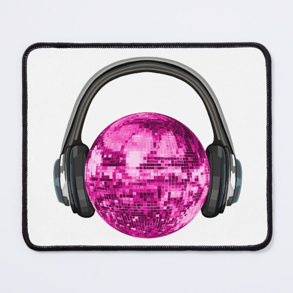 Item preview, Pink Disco Ball with Headphones designed and sold by Deborah Camp.