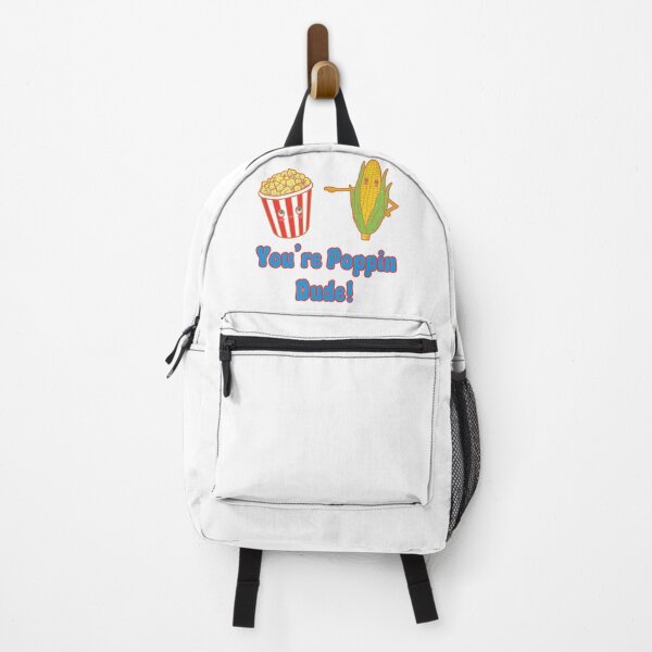 Item preview, You're Poppin Dude! Funny Corn on the Cob Speaking to Tub of Buttered Popcorn designed and sold by JoyOfHopeStore.