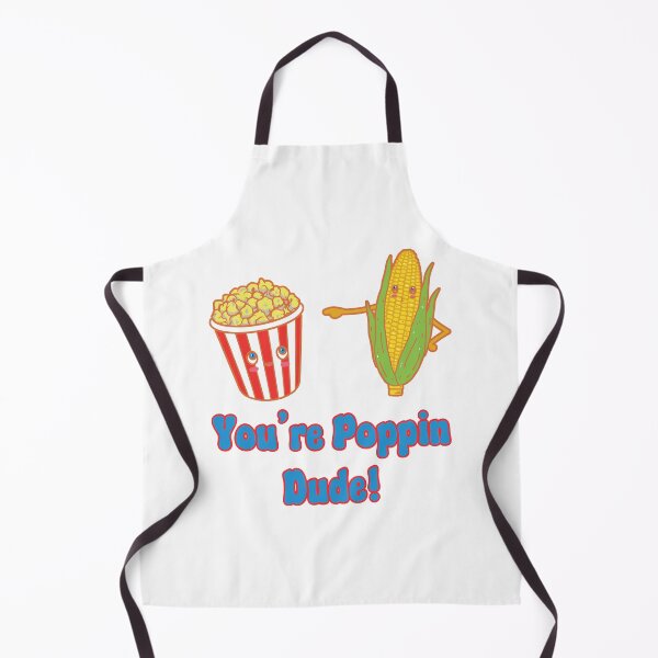 Item preview, You're Poppin Dude! Funny Corn on the Cob Speaking to Tub of Buttered Popcorn designed and sold by JoyOfHopeStore.