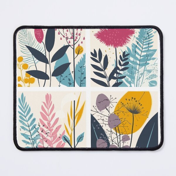 Item preview, Expressive Floral Squares: A Modernist Fusion of Nature and Metropolis designed and sold by TopArtsy.