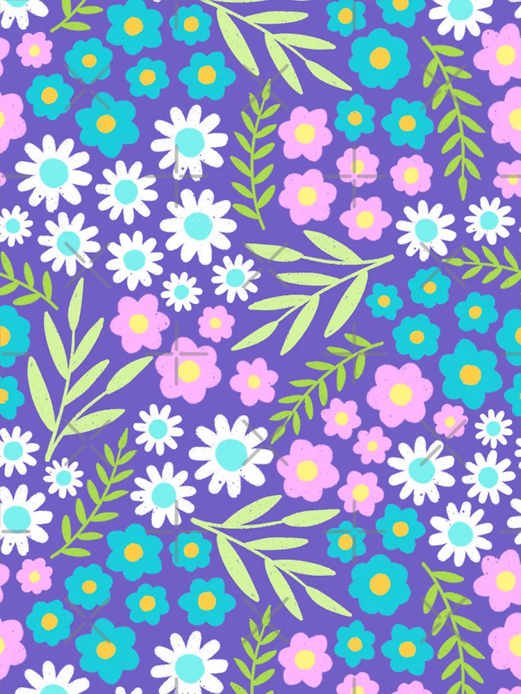Thumbnail 5 of 5, iPhone Case, Purple Spring Flower Pattern designed and sold by AlwaysBeColoring.