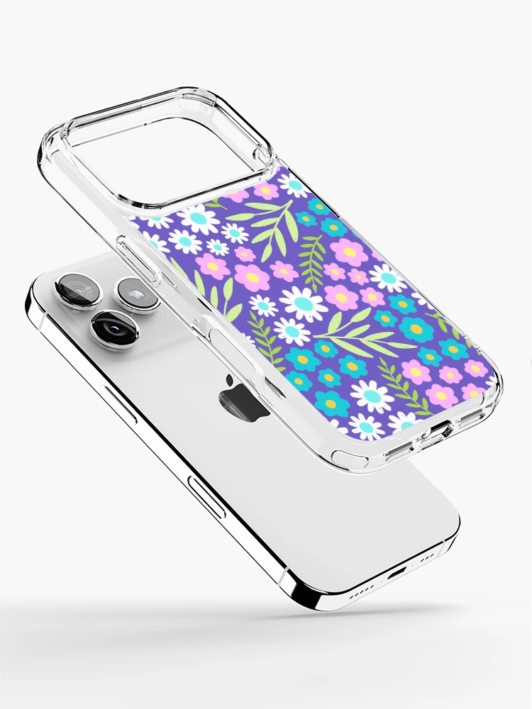 Thumbnail 2 of 5, iPhone Case, Purple Spring Flower Pattern designed and sold by AlwaysBeColoring.