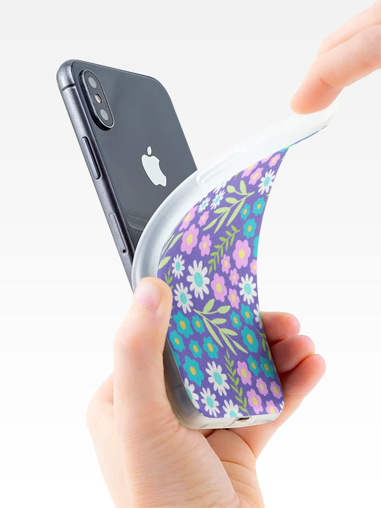 Thumbnail 4 of 5, iPhone Case, Purple Spring Flower Pattern designed and sold by AlwaysBeColoring.