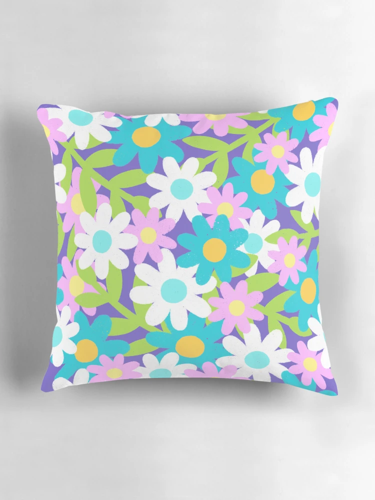 Thumbnail 3 of 4, Pillow, Spring Flower Pattern designed and sold by AlwaysBeColoring.
