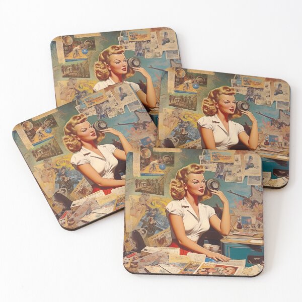 Item preview, Vintage 1940s style collage  designed and sold by TurquoiseFlow.