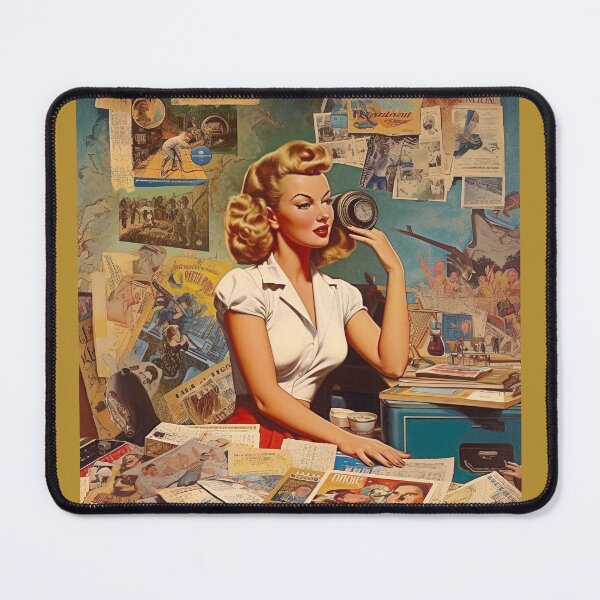 Item preview, Vintage 1940s style collage designed and sold by TurquoiseFlow.