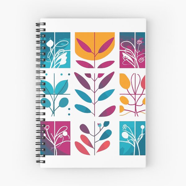 Item preview, Colorful Leaves and Floral Patterns: Contemplative Minimalist Abstractions designed and sold by TopArtsy.