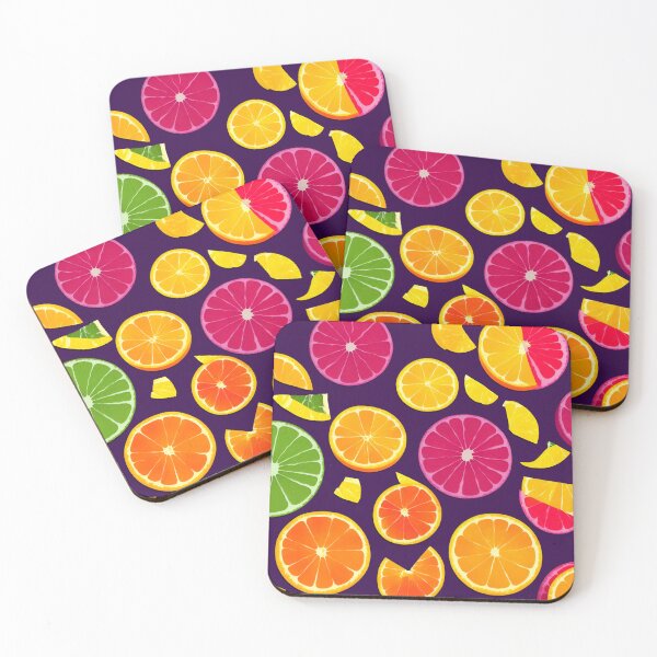 Item preview, Fruits Pattern Orange Ruby Red Grape Lime Slices - Fruits designed and sold by internlvisions.