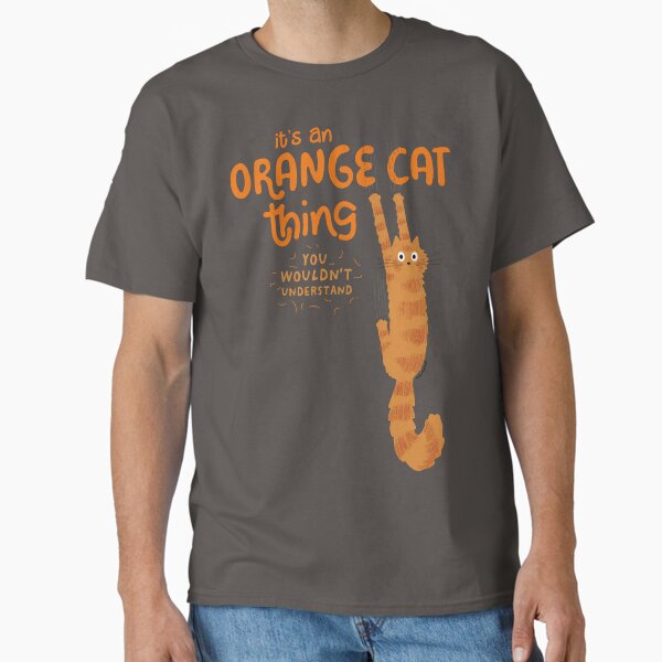 Item preview, It's An Orange Cat Thing - Funny Tabby Cat Holding On with Claws designed and sold by Jenn Inashvili.