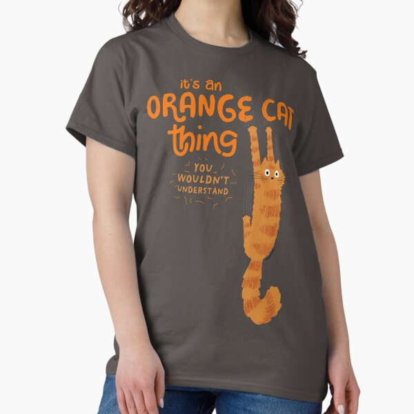 Item preview, It's An Orange Cat Thing - Funny Tabby Cat Holding On with Claws designed and sold by Jenn Inashvili.