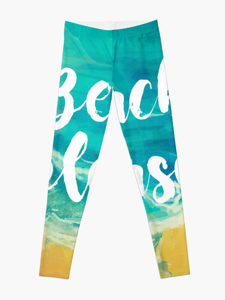 Imagen 3 de 5, Leggings con la obra Beach Please!, diseñada y vendida por weloveboho.